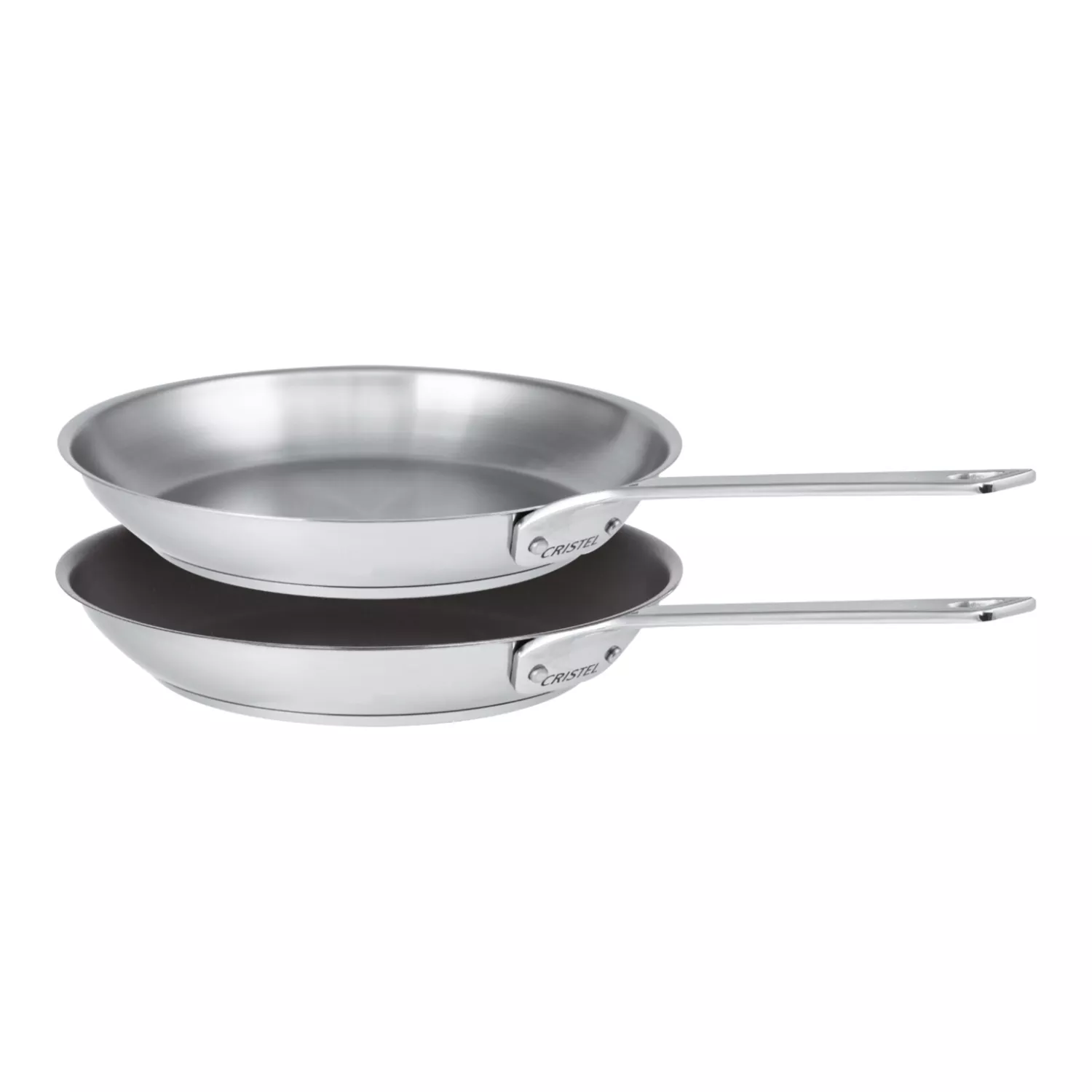 Cristel 1826 Stainless Steel & Nonstick Mixed Skillet Set, 10"