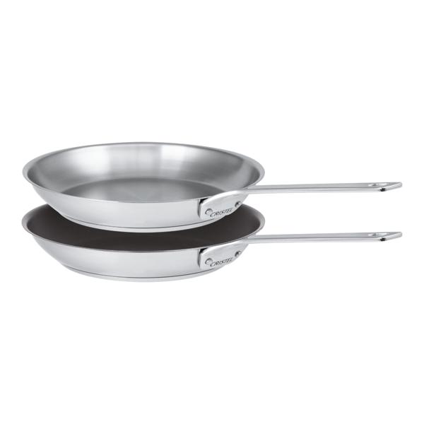 Cristel 1826 Stainless Steel & Nonstick Mixed Skillet Set, 10"