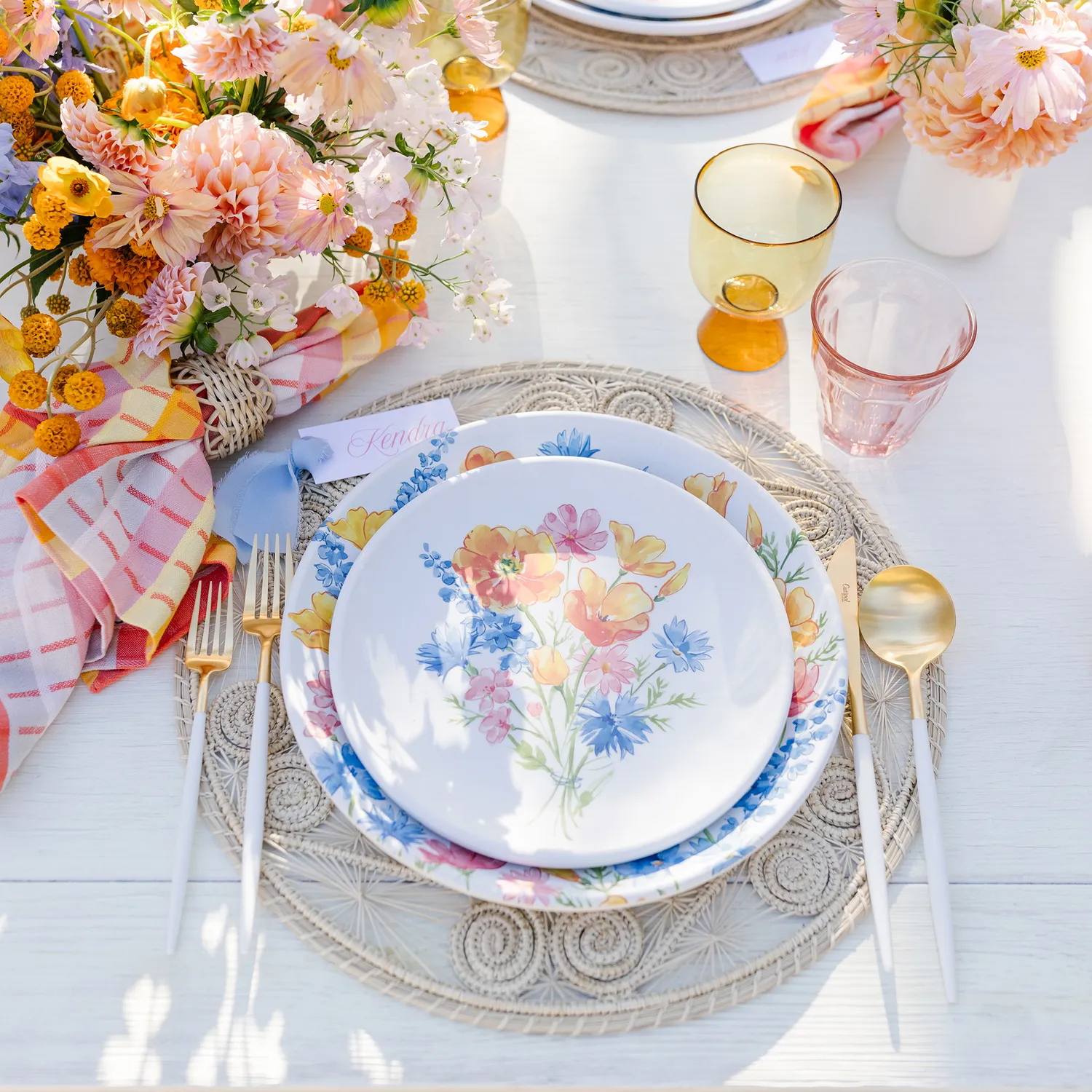 Sur La Table Wild Poppies Melamine Dinner Plate