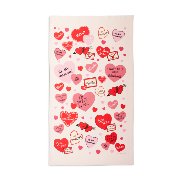 Sur La Table Valentine&#8217;s Day Hearts Towel, 32&#34; x 19&#34;