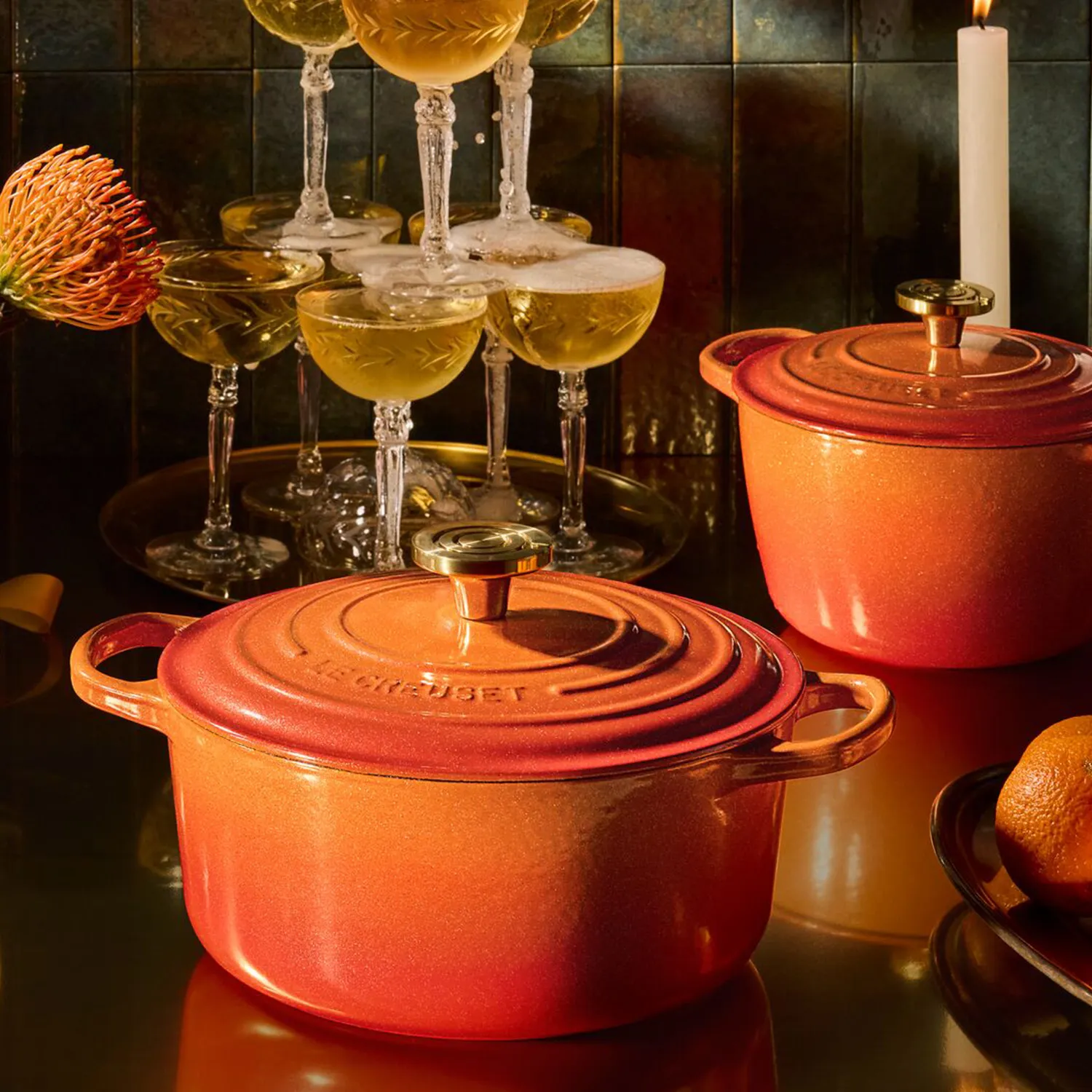 Le Creuset Signature Flamme Dorée Dutch Oven, 4.5 qt.