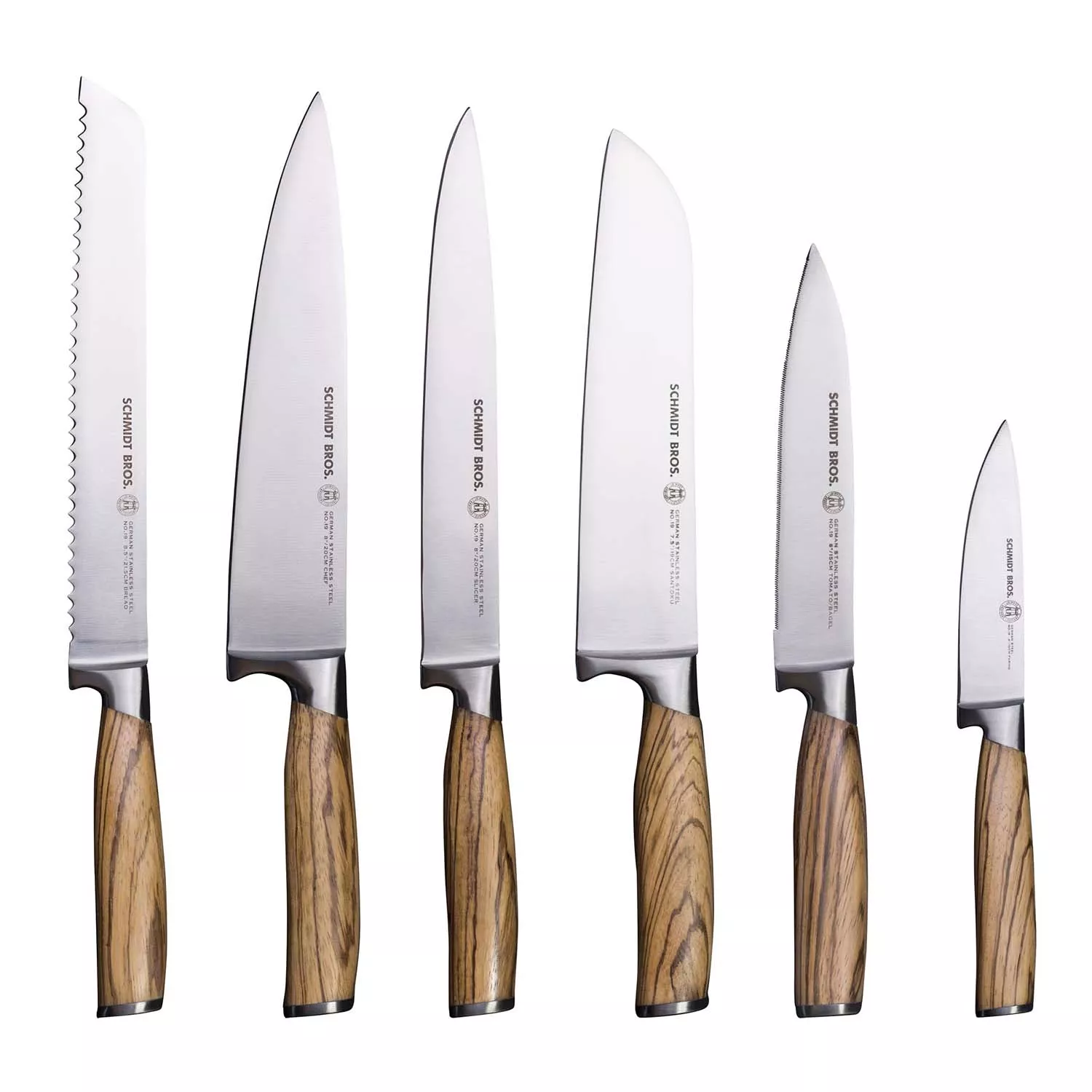 Knife Set, 15-Piece Kitchen Knife Set with Block Wooden German Stainless  Steel
