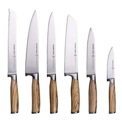Schmidt Brothers Cutlery Zebra Wood 15-Piece Knife Block Set 