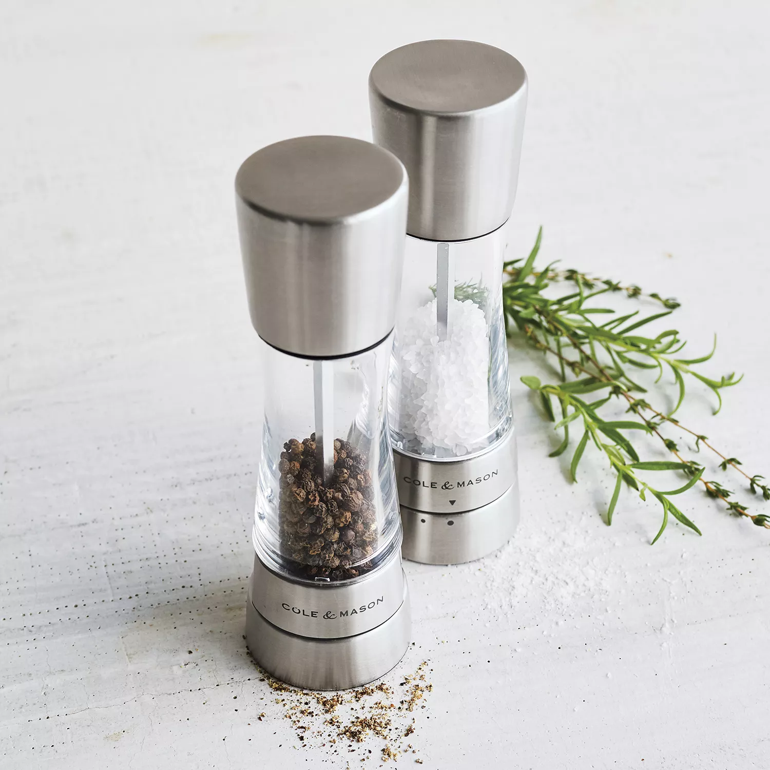 Cole &#38; Mason Derwent Salt & Pepper Mills, Stainless Steel