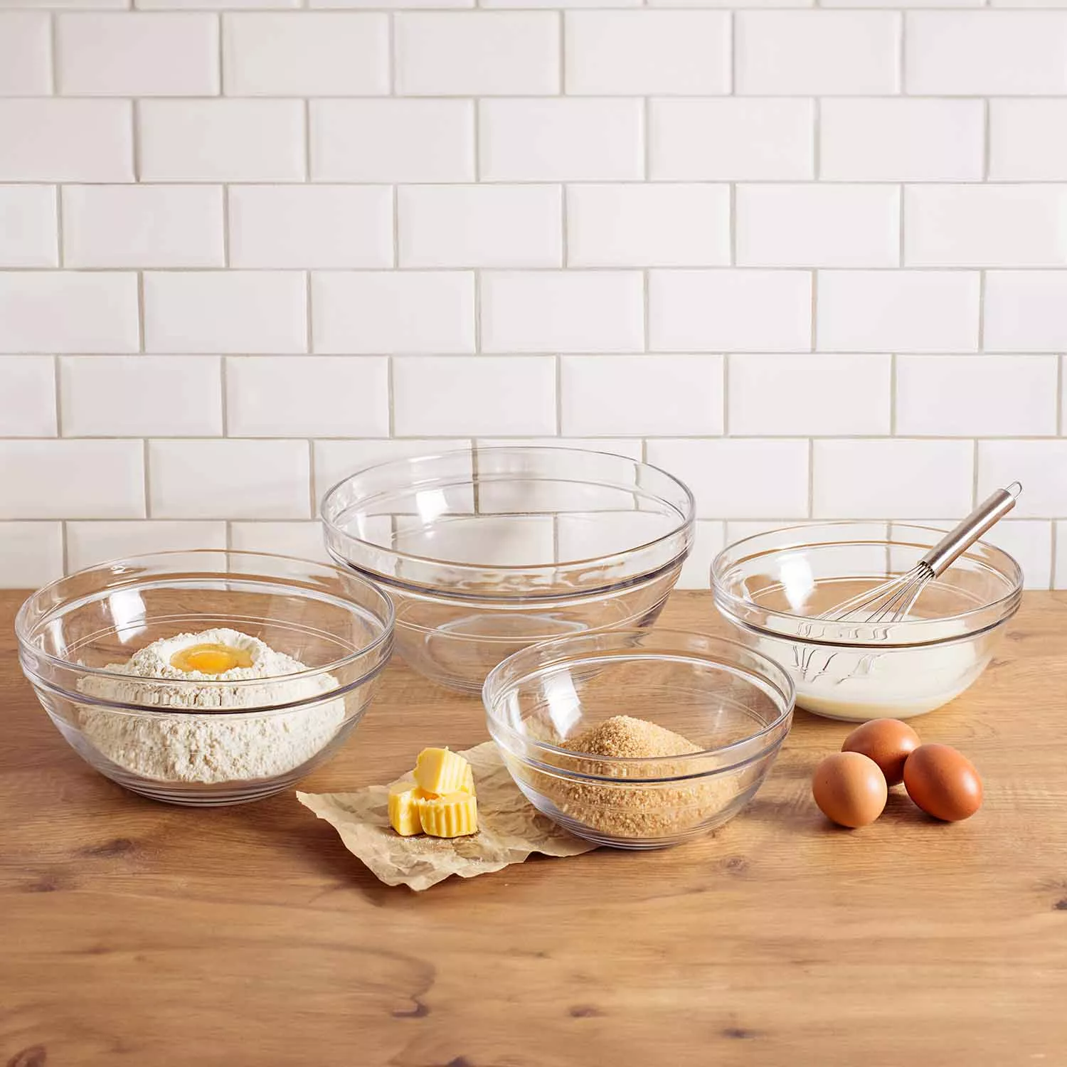Duralex Le Gigogne Stackable Bowls, Set of 4