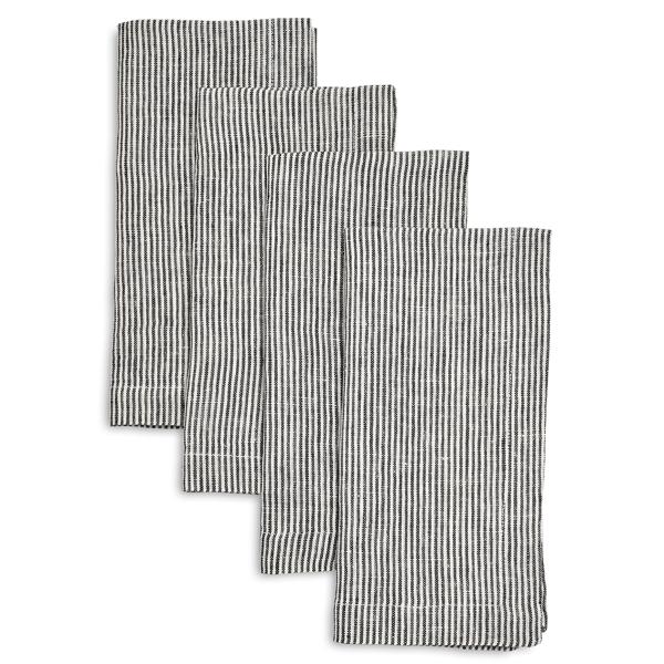 Sur La Table Pinstripe Linen Napkins, Sets of 4