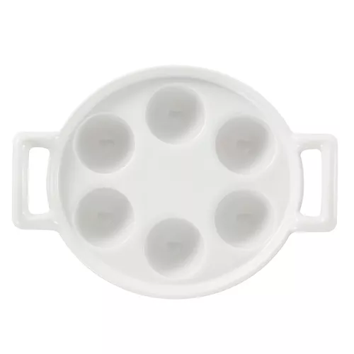 Revol Belle Cuisine Six-Hole Escargot Dish, White