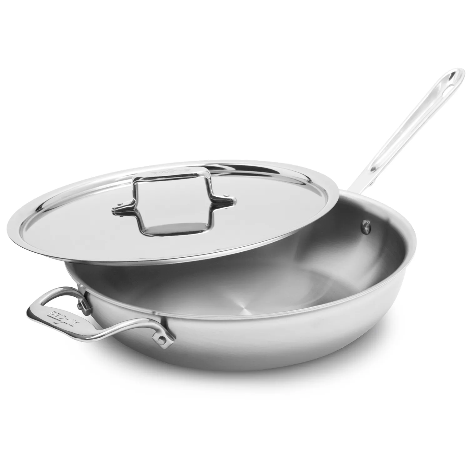 All Clad Brushed D5 4 Quart Sauce Pan with Lid - Stainless