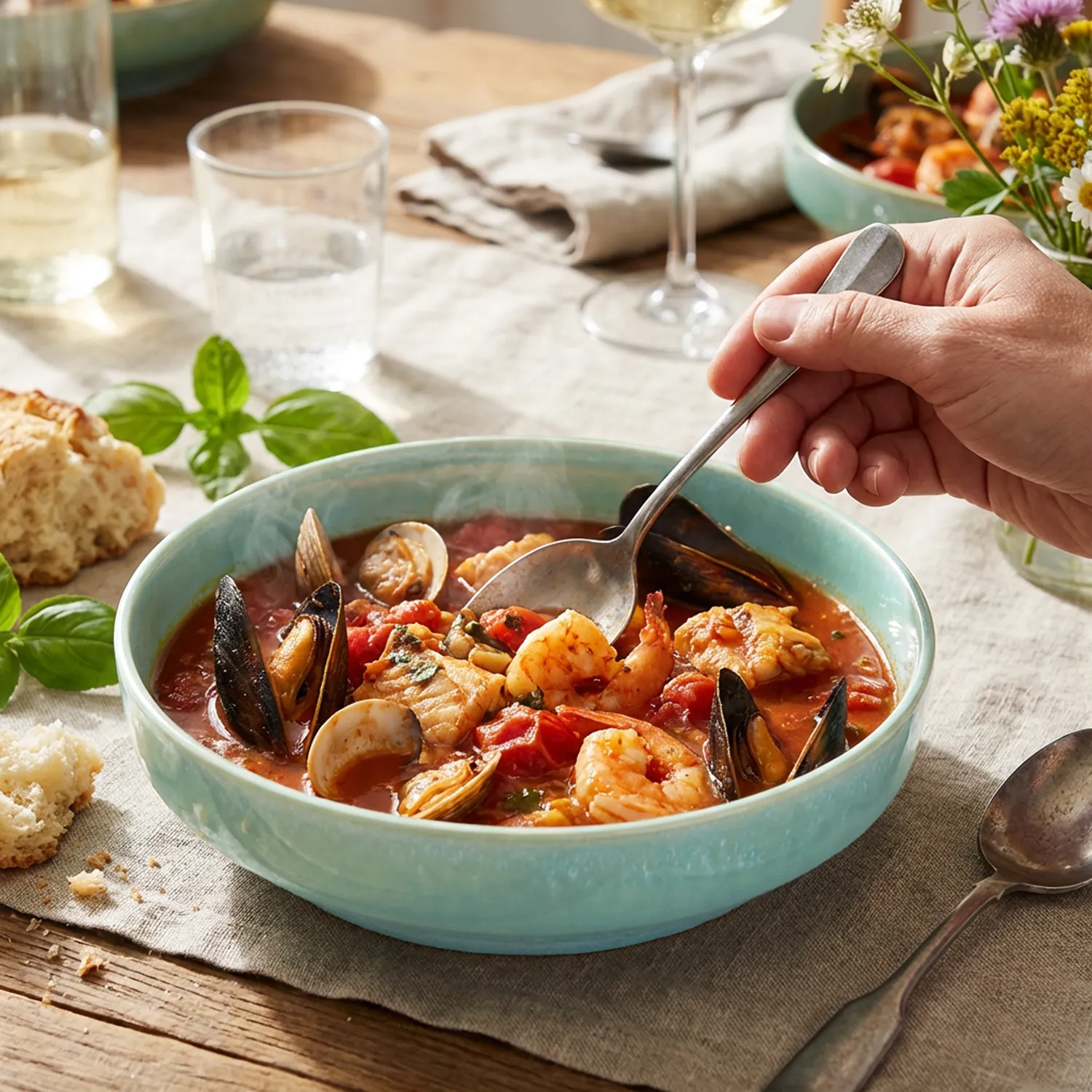 Sur La Table Lucent Reactive Glaze Pasta Bowl