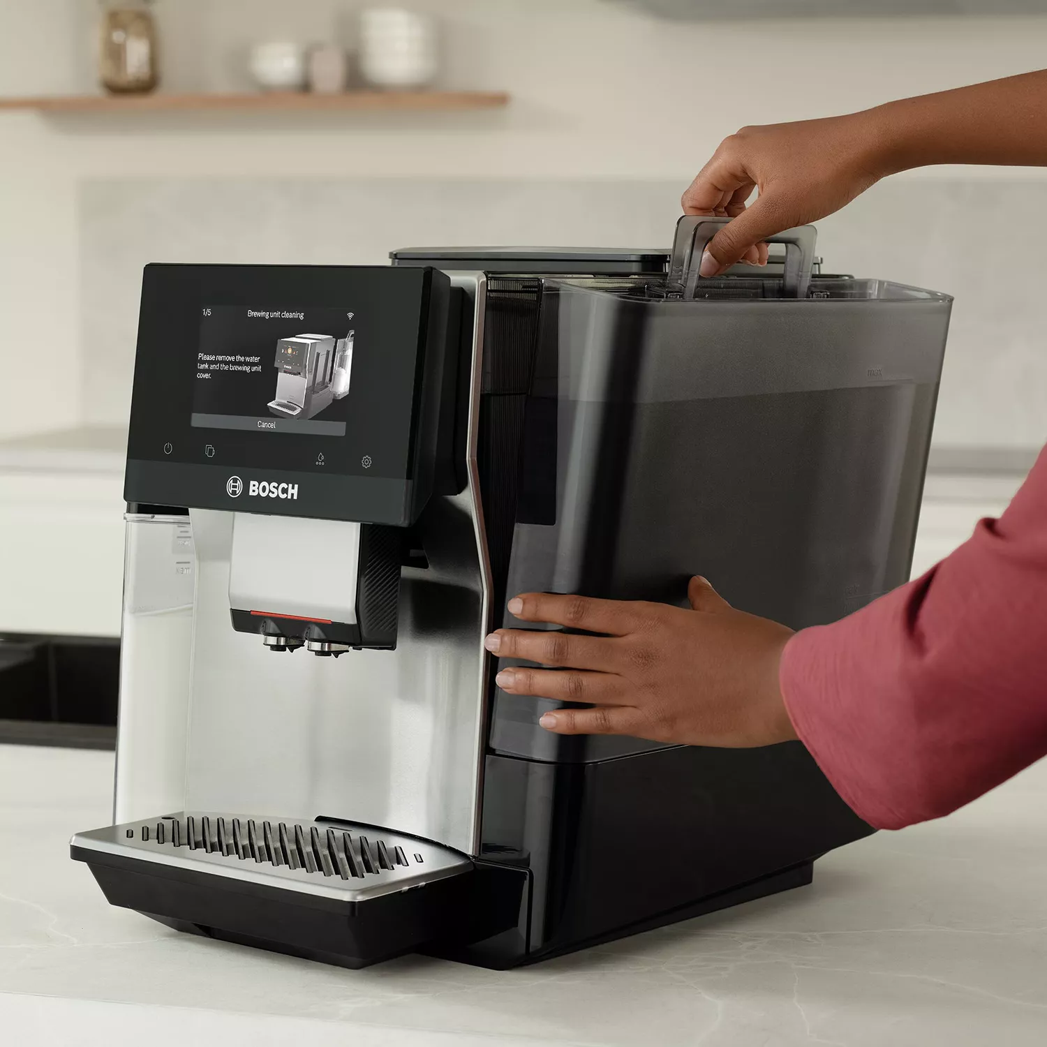 Bosch 800 Series Fully Automatic Espresso Machine in Silver