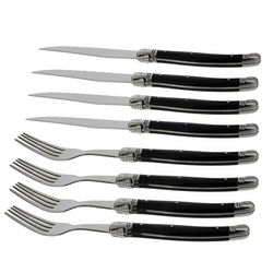 French Home Laguiole 8-Piece Steak Knife and Fork Set