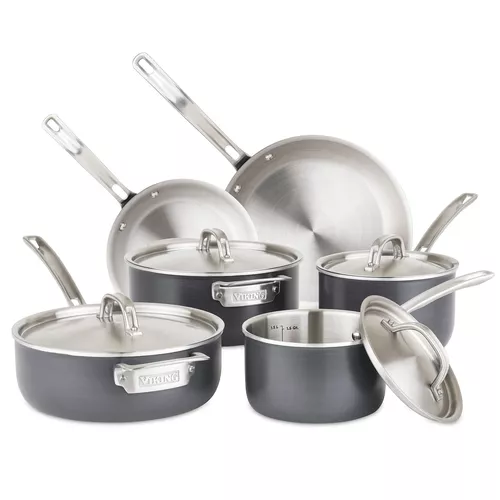 Viking Hard Anodized Stainless Steel 10-Piece Cookware Set