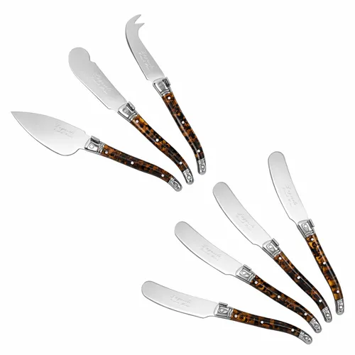 French Home 7-Piece Laguiole Cheese Knife & Spreader Set, 7 Piece