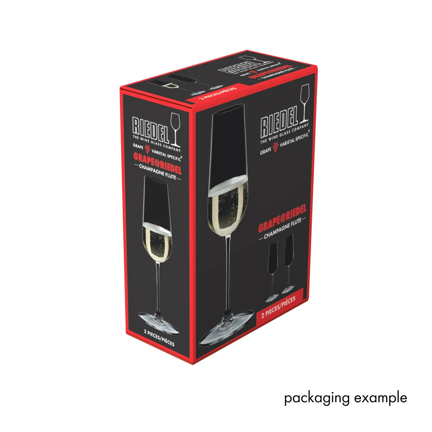 Riedel Grape Wine Glass Champange, Set of 2