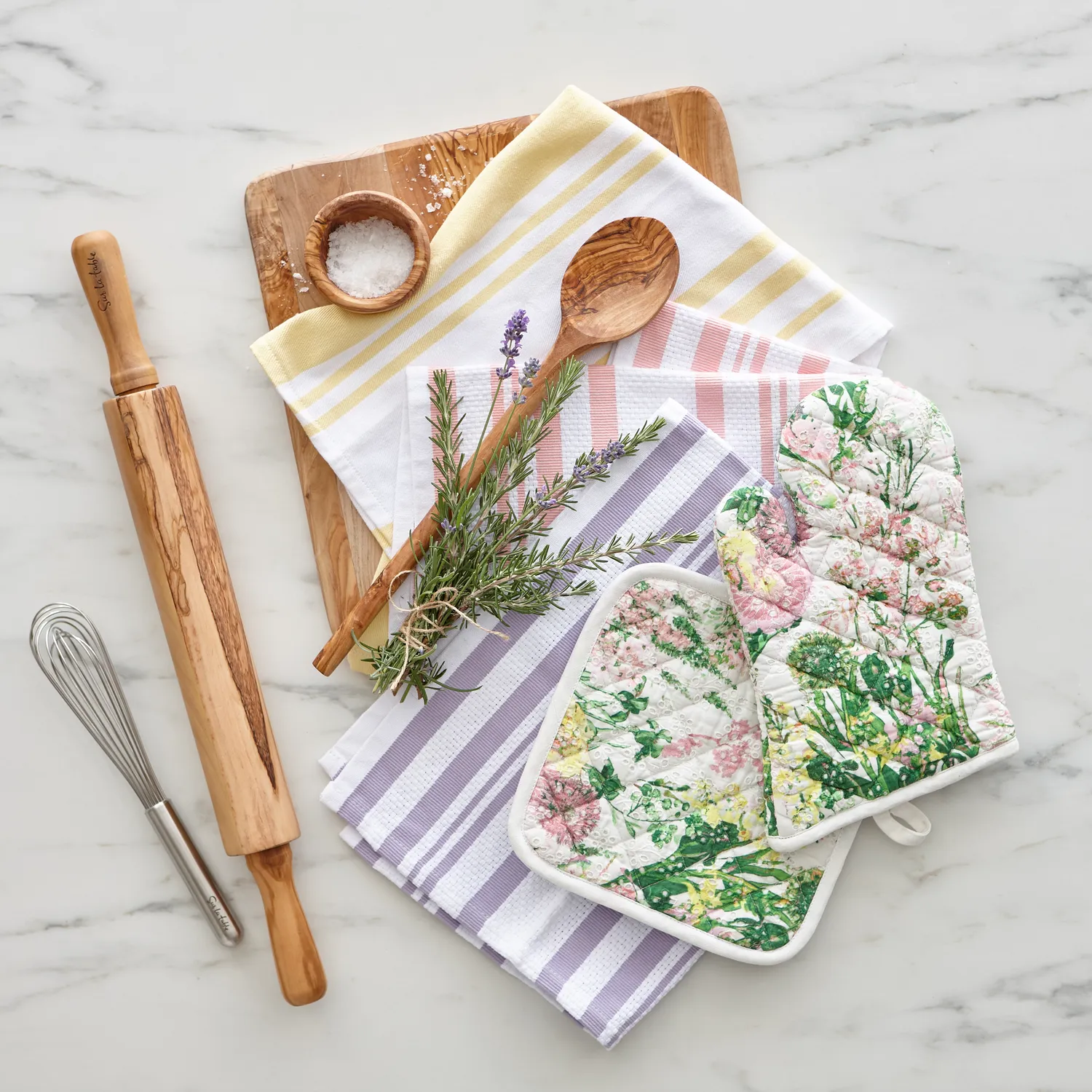 Sur La Table Striped Kitchen Towels, Set of 3