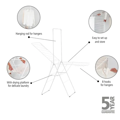 Brabantia Clothes Drying Rack with Garment Rail