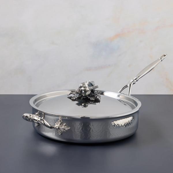 Ruffoni Opus Prima Hammered Stainless Steel Sauté Pan, 3.5 qt.