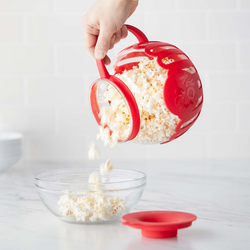 Glass Microwave Popcorn Popper with 4 Disposable Serving Boxes