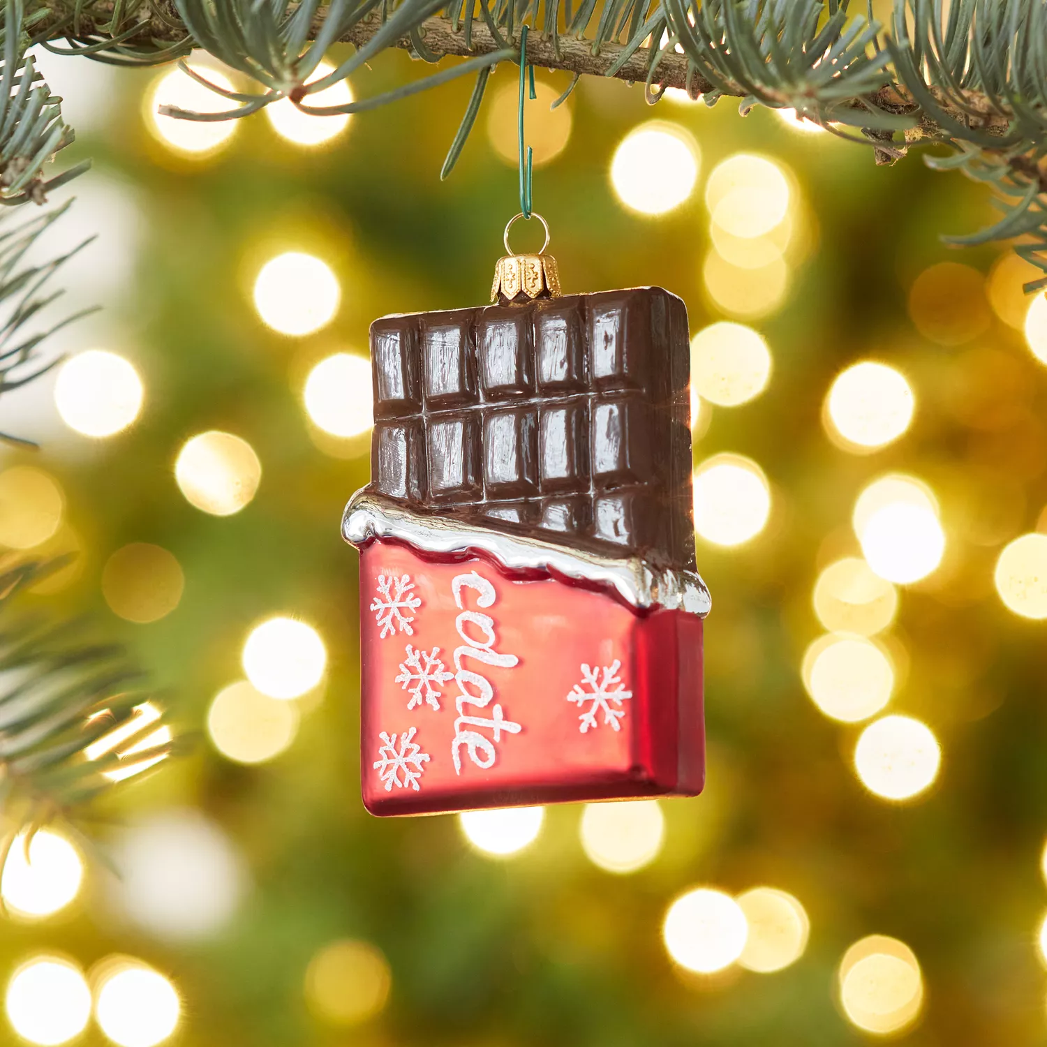 Sur La Table Chocolate Bar Glass Ornament