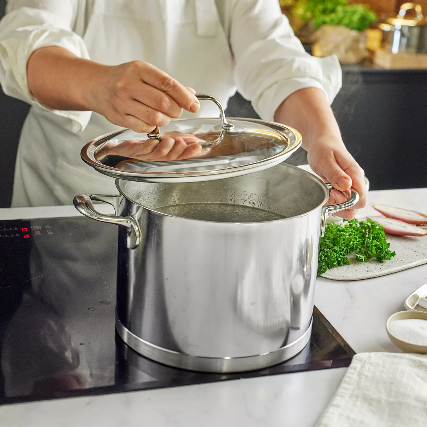 Demeyere Atlantis7 Stainless Steel Stock Pot with Lid