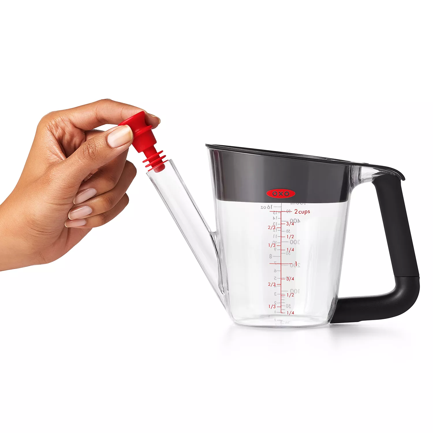 OXO Good Grips Kitchen 2 Cup Angled Measuring Cup with Non Slip Handle  Clear