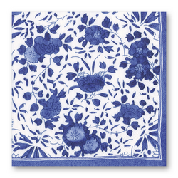 Caspari Delft Blue Cocktail Napkins, Set of 20