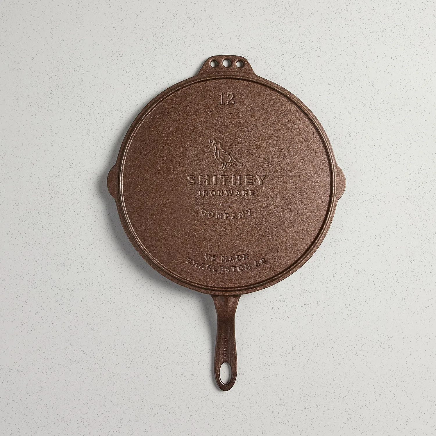 Smithey Polished Cast Iron Flat Top Griddle, 12"
