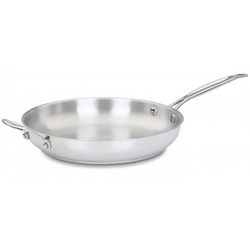 Chef&#8217;s Classic Stainless Steel Saut&#233; Pan with Lid, 5.5 Quart