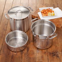 All-Clad 12 qt. Stockpot with Pasta and Steamer Insert, 4-piece