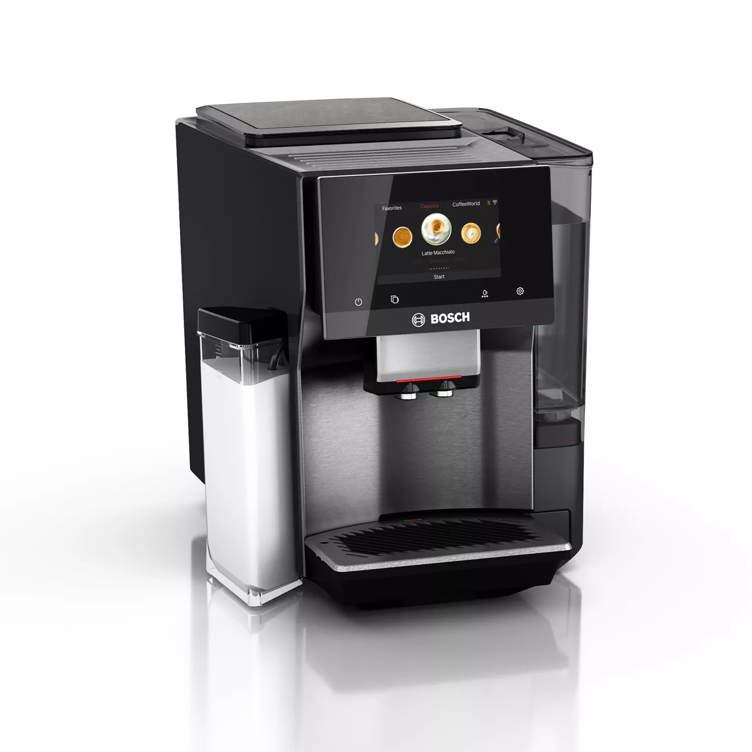 Bosch 800 Series Fully Automatic Espresso Machine in Black Stainless Steel