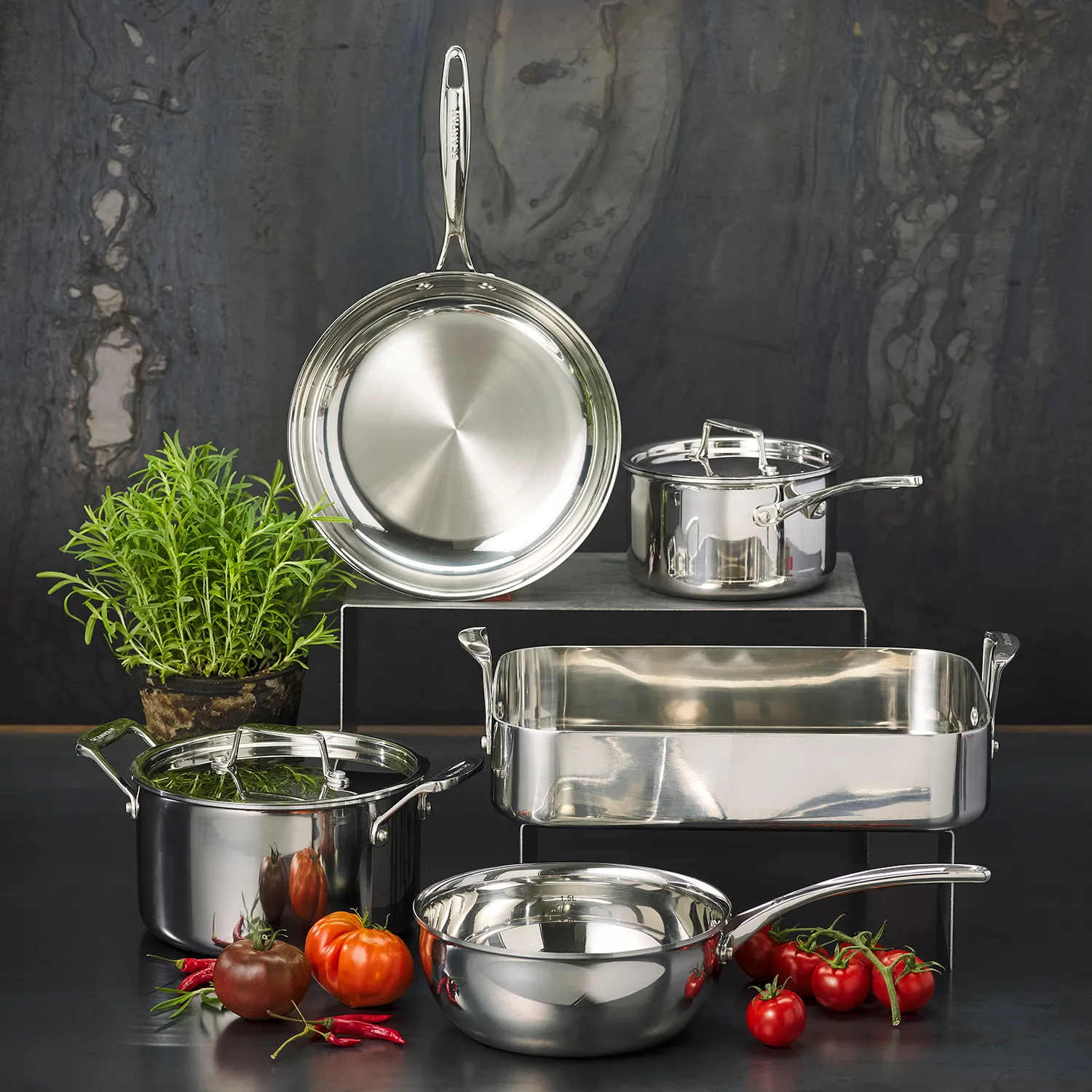 Scanpan Fusion 5 Stainless Steel Roaster, 17.25" x 9.5"