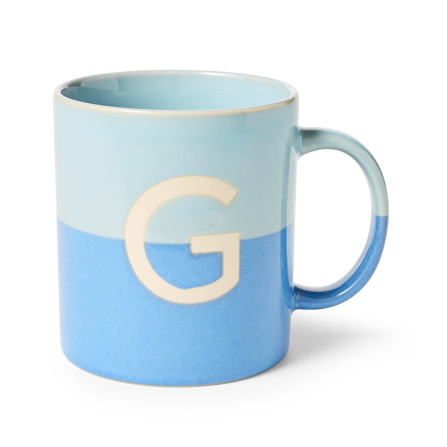 Sur La Table Color Block Monogram Mug, 16.2oz