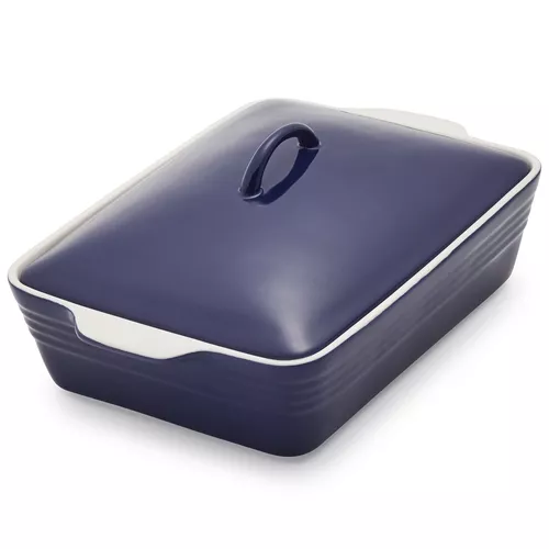 Stoneware Casserole with Lid, 4 qt.