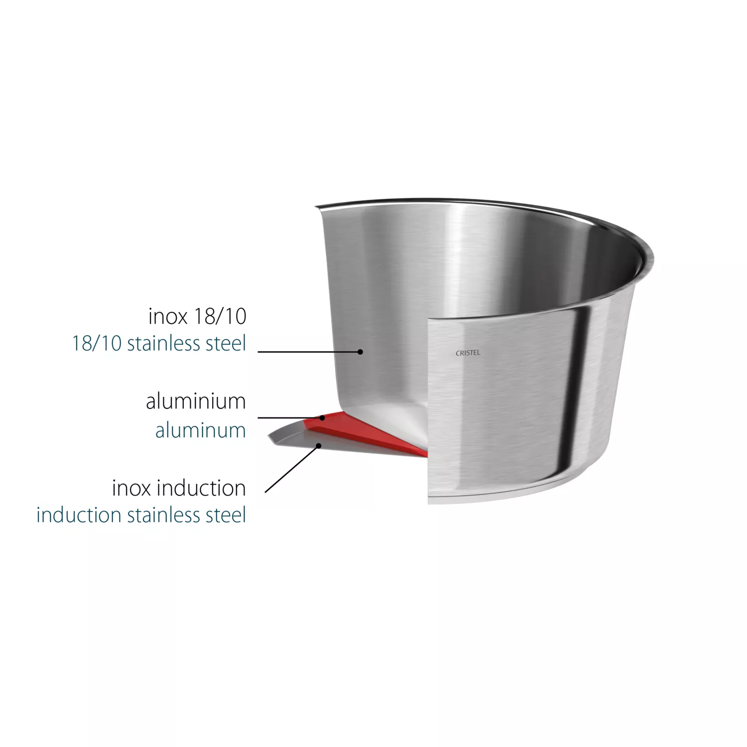 Cristel 1826 Stewpot with Glass Lid