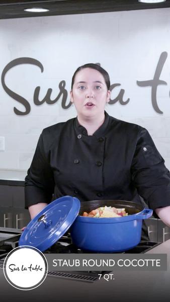 Sur La Table Enameled Cast Iron Round Wide Covered Dutch Oven, 7 qt.