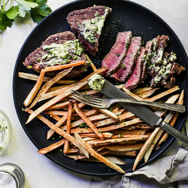 Steak-Frites with Herb Butter