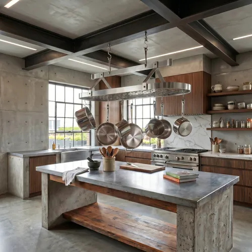 Enclume French Stainless Steel Oval Ceiling Pot Racks
