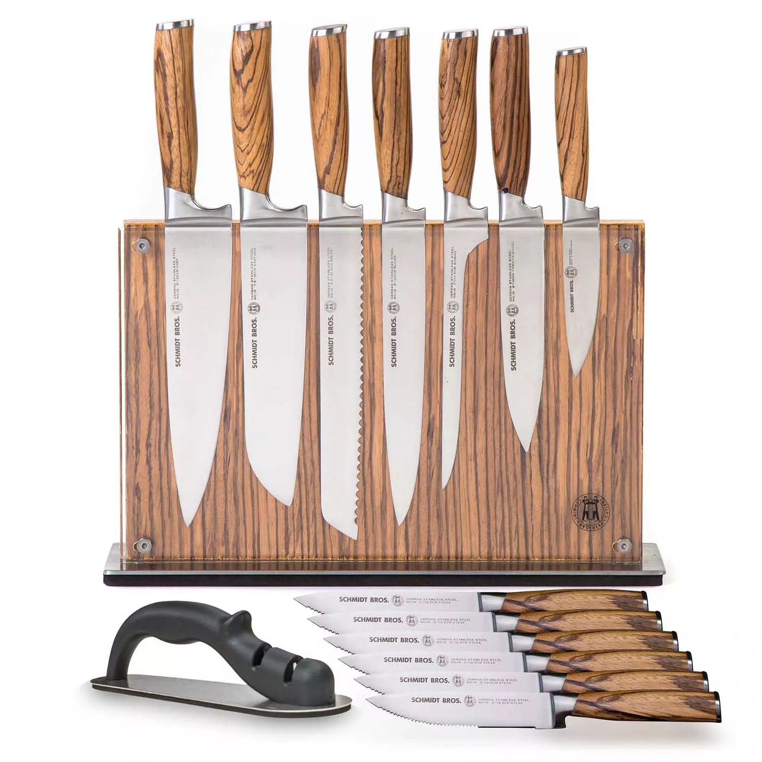 Viking 15-Piece German Steel Knife Block Set with Acacia Wood