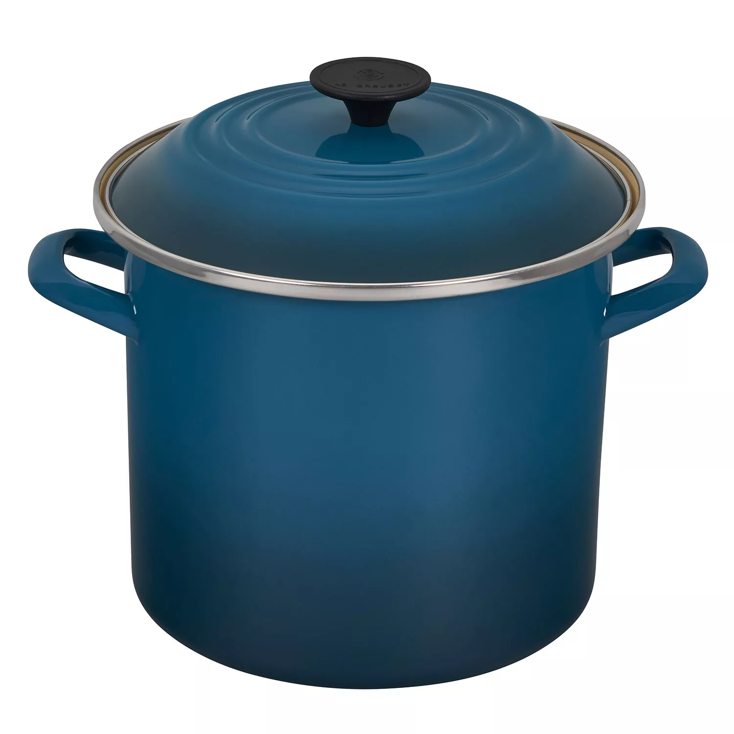 Le Creuset Solid Turquoise Enamel on Steel Stock Pot Soup 3 7/8 Qt