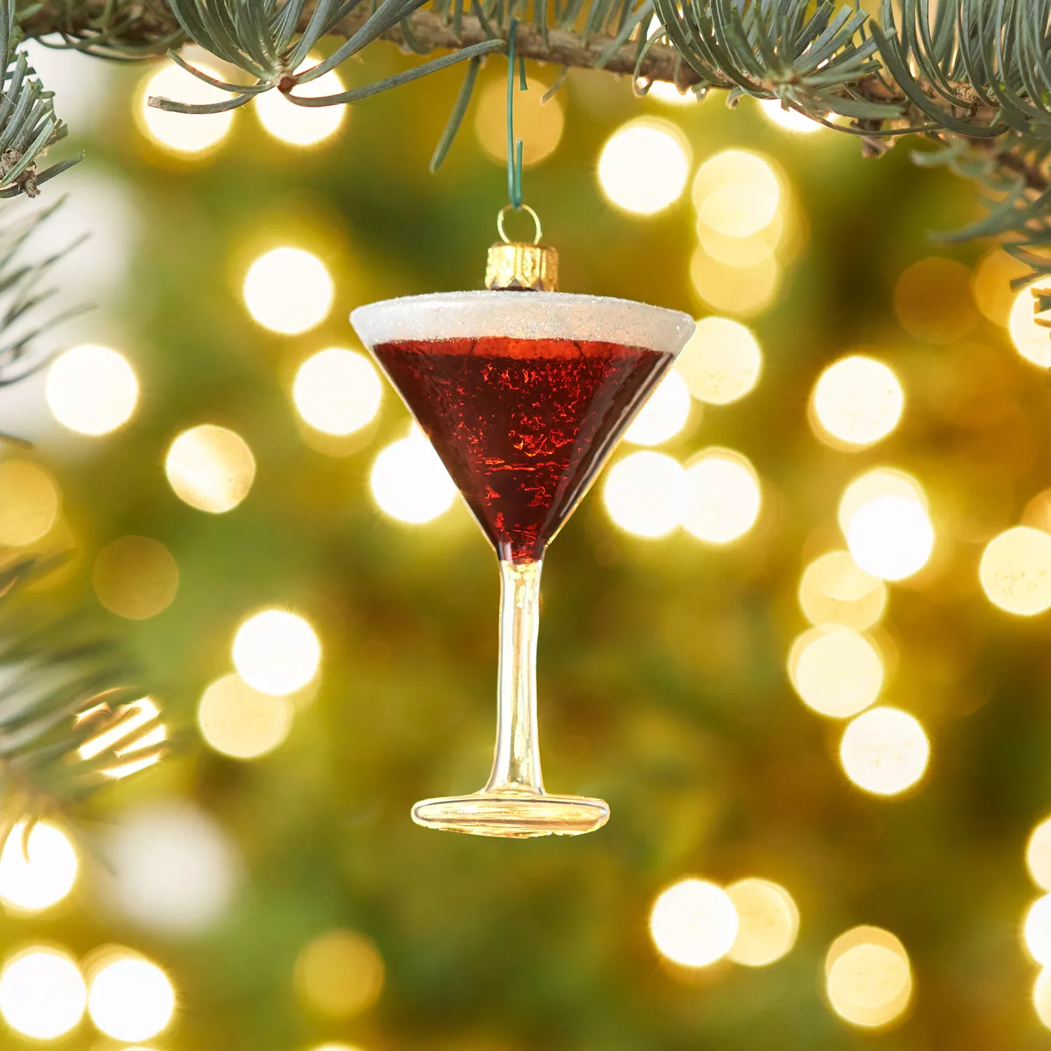 Espresso Martini Glass Ornament - Coffee Liqueur Art Deco Cocktail