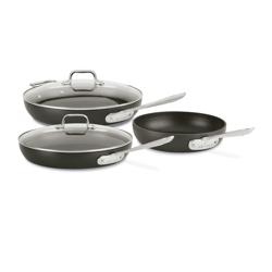 All-Clad HA1 Nonstick Skillet & Lid, Set of 5 These pans are great! Heavy duty and the non stick works amazing!