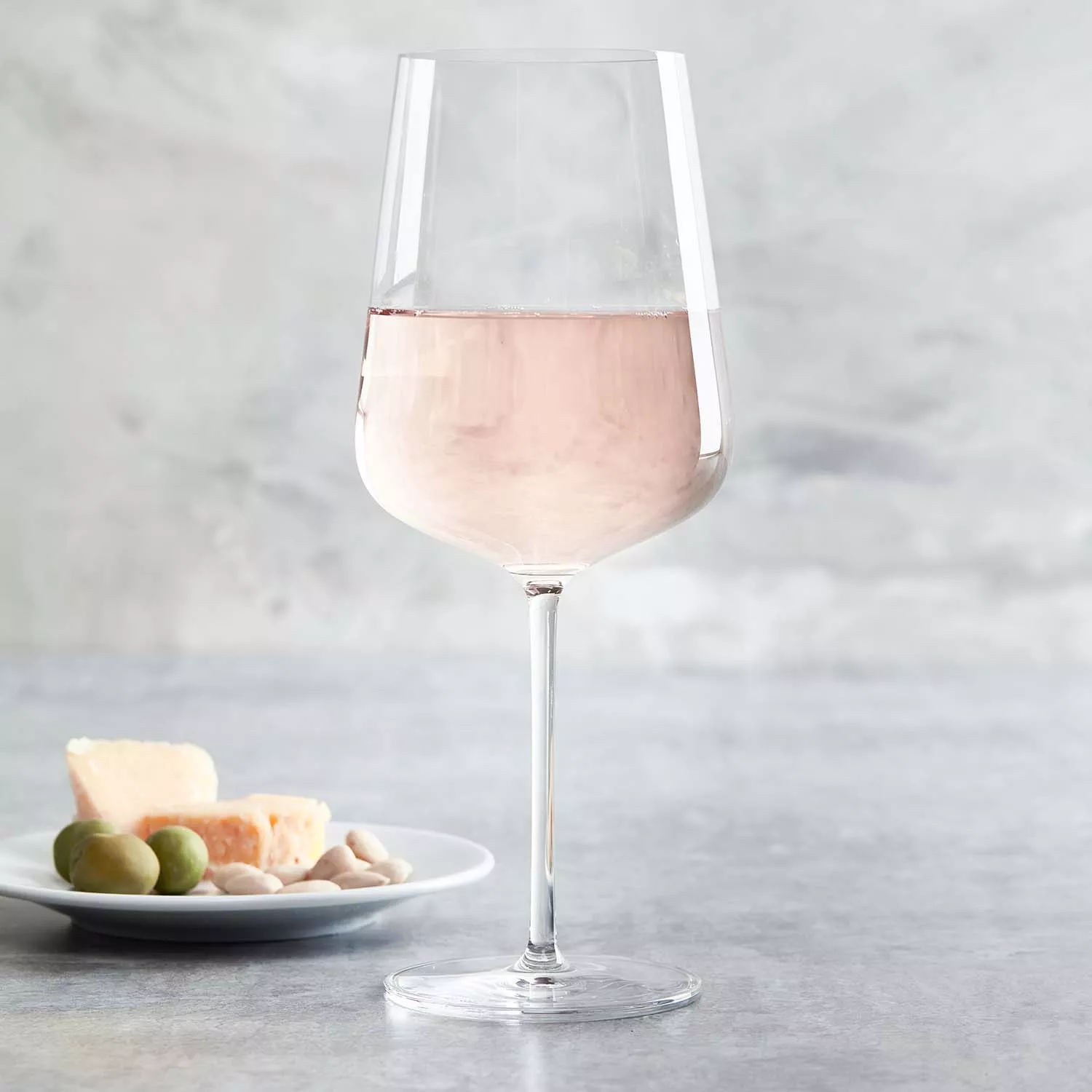 Set of 2 Small Square Wine Glasses Grey Bowl / Clear Stem / Platinum Rim  Very Beautiful 