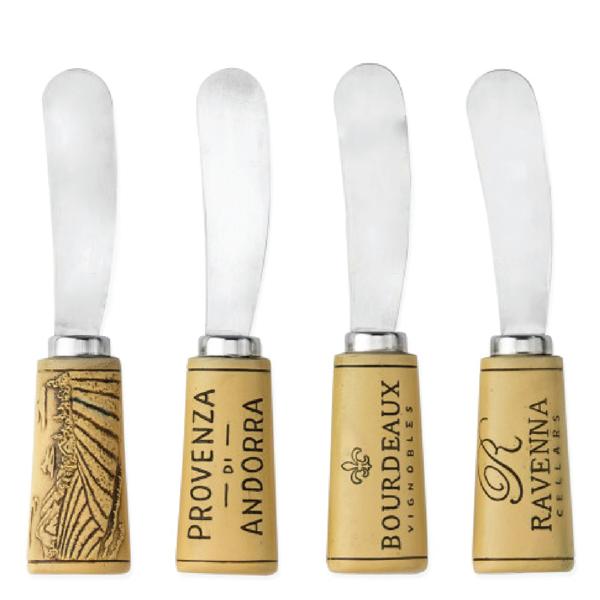 True Brand Cork Handled Spreaders, Set of 4