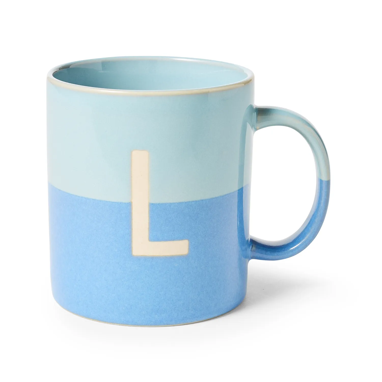 Sur La Table Color Block Monogram Mug, 16.2oz