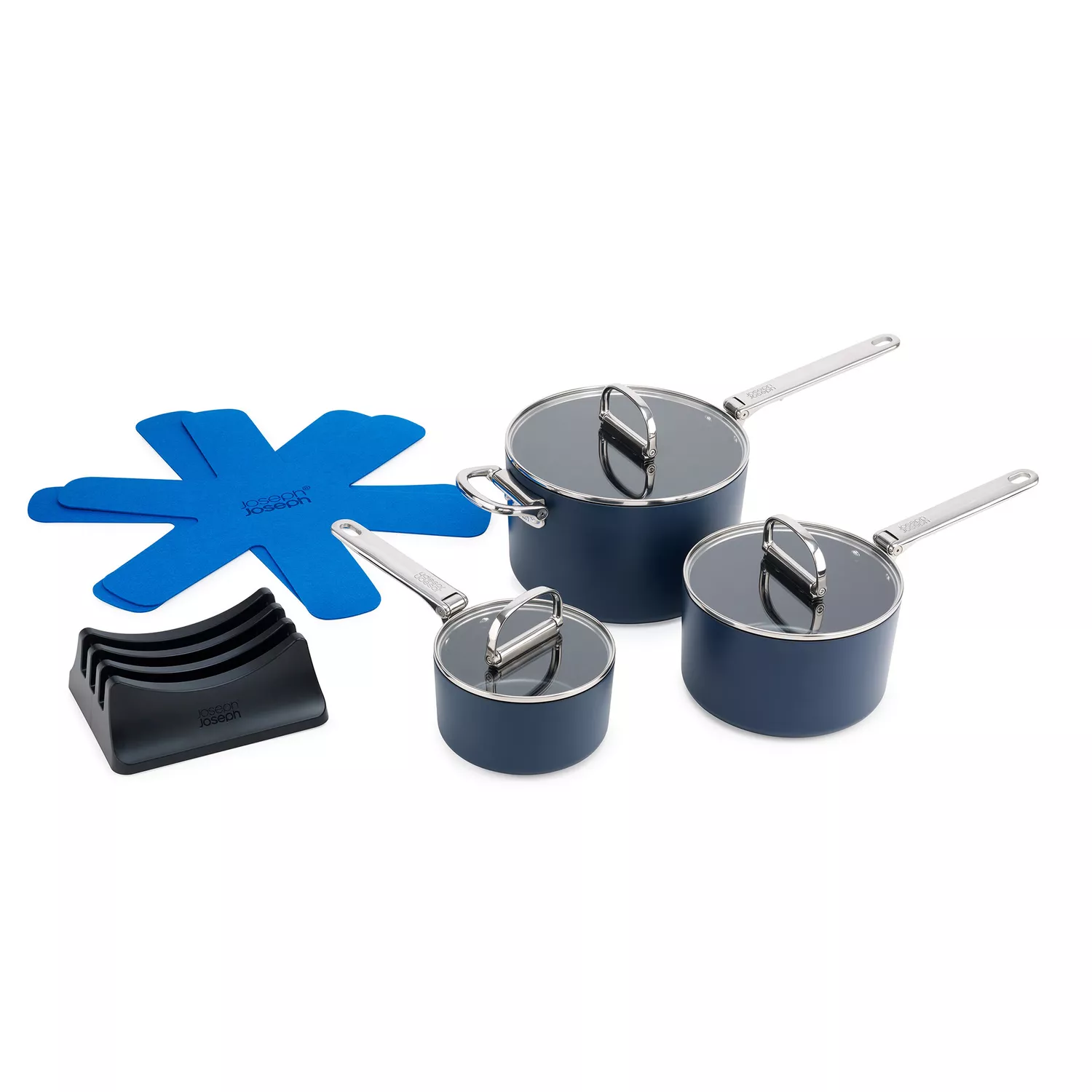 Joseph Joseph Space Ceramic Nonstick 7-Piece Saucepan Set