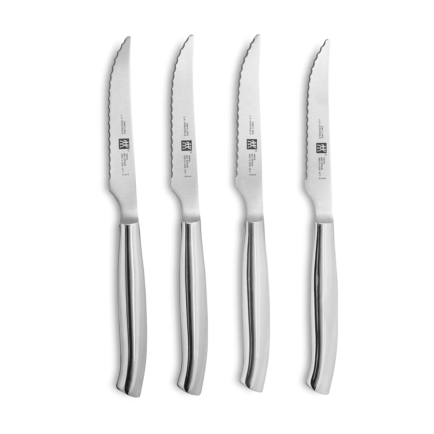 Zwilling J. A. Henckels Stainless Steel Serrated Mignon Steak Knives, Set of 4