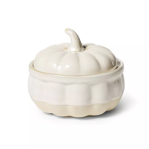 Sur La Table Reactive Glaze Pumpkin Bowl with Lid