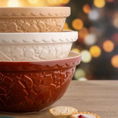 Mason Cash Gingerbread Lane Cane Mixing Bowl, 2.15 qt.
