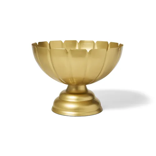 Sur La Table Gold-Toned Footed Serving Bowl