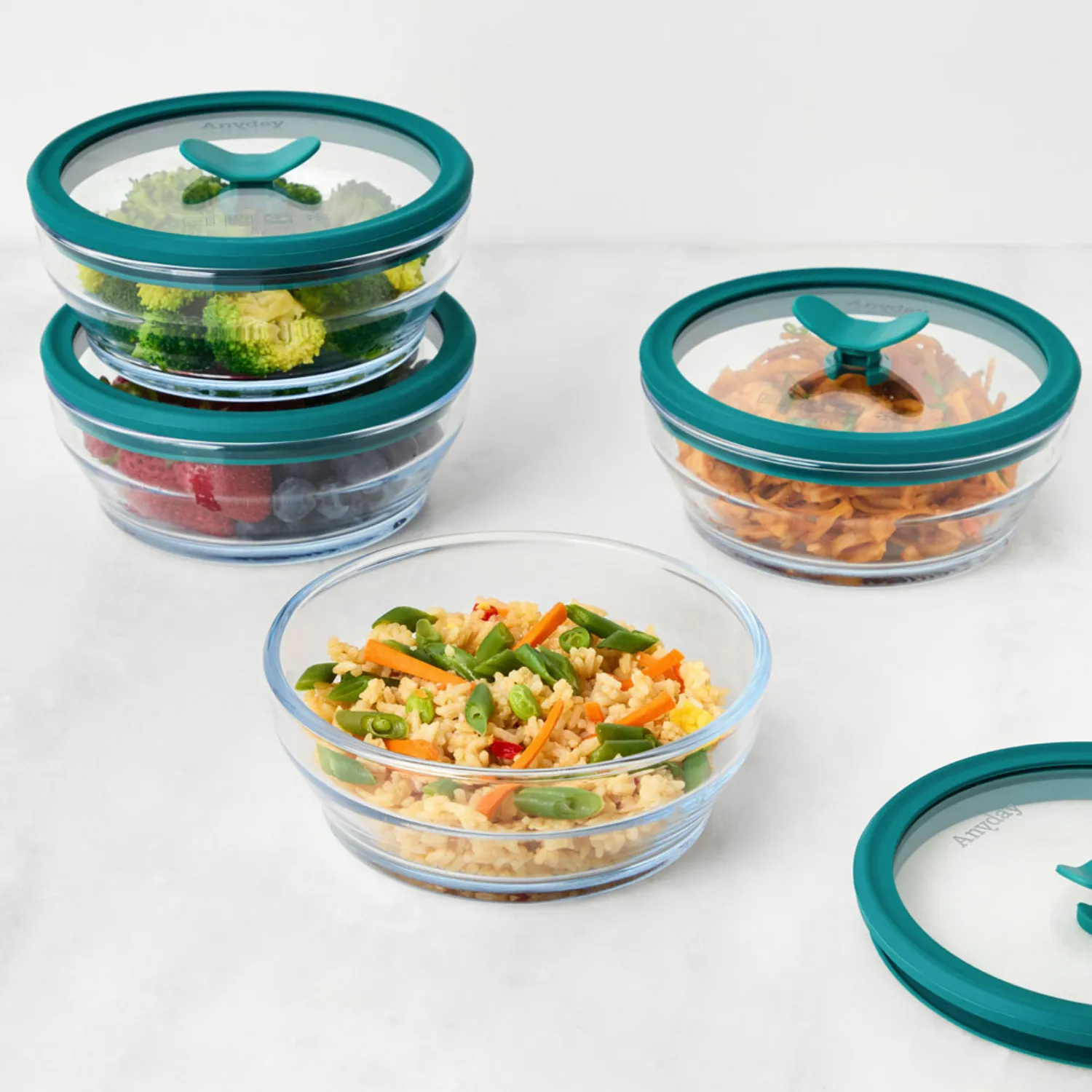 Anyday Microwave Round Glass Dish Sets